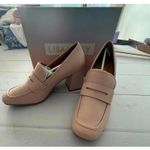 Lisa Vicky Women's Pink Block Heel Loafers Size 10 Photo 3