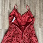 Astr The Label Lace Midi Dress A Line Spaghetti Strap V Neck Rust Orange Red L Size L Photo 13