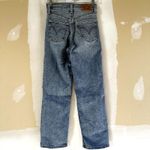 Levi's  Ribcage Straight Jeans 11" Ankle Button Fly Medium Wash Blue 24x27 Photo 3