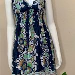 BCBG Maxazria Floral Blue Sun Dress Photo 4