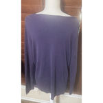 Gap Shirt Purple Cowl Drape neck Long Sleeve Women’s Top luxe knit sz XL Photo 3