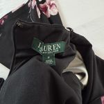 Ralph Lauren  Pink Purple Floral Black 3/4 Bell Sleeve Stretch Crepe Dress Size 2 Photo 11