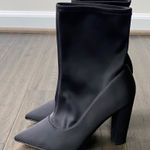 ASOS  Sock Boot Womens Sz 6 Black Stretch Heeled Pointed Toe Photo 0