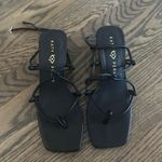 Katy Perry black irisia strappy wooden block wedge heel sandal Matte Black Photo 1