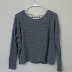 Aerie  Gray Open Back Ribbon Tie Long Sleeve Top Size XS Photo 0