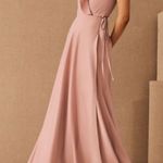 BHLDN NEW  Sachin + Babi Tansy Wrap Dress Gown Sleeveless Ruffle Light Pink 4 NWT Photo 0