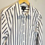 J.Crew  Garcon Organic Cotton Striped Poplin Button Down Shirt - size 12 Photo 1