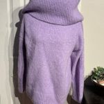 Banana Republic NWT Alpaca Violet Lilac Cowl Mock Oversized pullover Photo 3