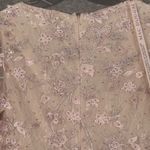 Mac Duggal Floral Applique Long Sleeve Illusion Gown Rose Pink Size 8 70224 Photo 8