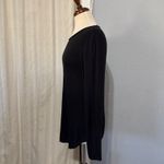 Old Navy Luxe Black Long Sleeve Crew Neck Tunic Top Womens Size M Photo 3