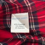 Draper James Draper James XS Plaid Top Short Sleeve Red Navy White Blouse Bow Back Preppy Photo 8