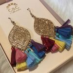 C&C California Medallion and Raffia Tassel Earrings Photo 0