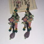 Jericho Rose Originals Handcrafted Seed Bead Beaded Boho Earrings Black Photo 5