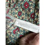 ZARA  Floral High Rise Pull On Crinkle Knit Casual Straight Leg Pants Sz Medium Photo 7