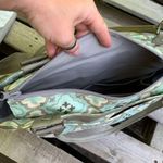 Petunia Pickle Bottom gender neutral blue tan geometric diaper bag Photo 7