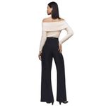 Anthropologie Corset Bow Pleated Wide Leg Trousers Black Size 6 NEW Photo 2