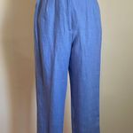 Doncaster NWT Vintage Blue Linen Pants And Jacket Set Photo 3