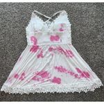 White Birch  Women's‎ Tie Dye White lace padded tank top size XL Photo 3