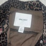 Nine West Cheetah Print Brown Grey Denim Sarah Jean Jacket Sz Sm Photo 4