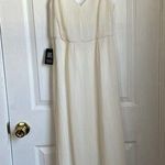 EXPRESS NWT  Chiffon Pleated Dress Off White Size XS Wedding Bridal Bachelorette Photo 0