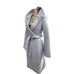 Stella McCartney New Wool Blend Belted Gray Knee Length Coat Women size 36 Photo 3
