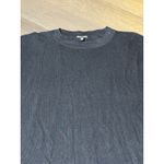 Eileen Fisher Crew Neck Sweater Lightweight Linen Blend Tunic Black Size Small Photo 3