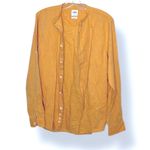 ZARA  Linen Cotton, Relaxed, Fit, Button Down, Sunny, Color, Shirt, Mock Neck Photo 1