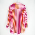 Beach Riot  Alexa Striped Button Down Bathing Suit Cover Up LP Photo 1