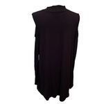 Kaari Blue  Black‎ long sleeve cold shoulder Blouse/ tunic size XL Photo 2