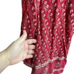 Free People  Women’s Nomad Child Cherry Red Floral Boho Mini Dress Photo 4