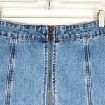 Altar'd State  Small Monana Skirt Denim Jean Blue Front Full Zip Mini Women 750‎ Photo 6