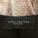 Akira Chicago Black Label Dress Womens Small Black Gold Metallic Sleeve‎ Shift Photo 2