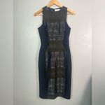 AMANDA WAKELEY Midnight/Multi Tapis Short Jacquard Dress size 6 Black Photo 3