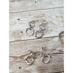 Job Lot of 9 Pairs of Earrings Silver Tone Pre Owned Earrings for Pierced Ears Photo 3