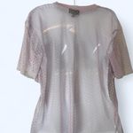 Topshop Lavender mesh ruffle top with polka dots #glam size 4 Top Shop Photo 1