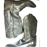 Justin Vintage Cowgirl Black Leather Boots Size 6 B mismatch Photo 3