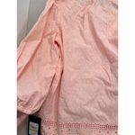 Jones New York Embroidered 3/4Sleeve Tie Front Blouse Size M in Rose Sand Photo 9