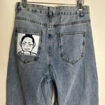 Naruto sasuke kakashi anime custom oversized baggy denim jeans size 29 Blue Photo 9