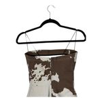 Miaou Dress Women XS Brown White Cow Print Strapless Lotte Mini Sheath Sexy‎ Photo 5