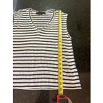 Alice + Olivia  By Stacey Bendet AIR Linen Tank Blouse Shirt V-neck Sz Sm Navy Photo 4