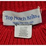 Top Notch Knits Unisex XL Red Green Heavy Knit 100% Wool Sweater Made In USA Photo 6