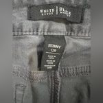 White House | Black Market  Velvet Skinny Jeans — Gray, Size 12R, Zip Hem EUC Photo 9