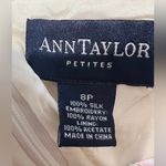 Ann Taylor Off White Silk Floral Embroidered Mini Tank Dress Y2K 90s Normcore Photo 4