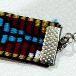 Embroidered Tribal Aztec Choker Blue Photo 7