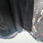 Love Reign Dress Size Extra Small Racer Stripe Black Floral Long Sleeve Shift Photo 8