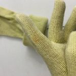 Women’s greenish yellow soft knit warm winter foldable gloves Photo 2