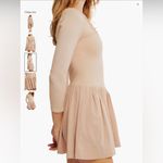 Free People  Onda Drop-Waist Long-Sleeve Stretch Cotton Mini Dress Photo 2