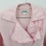 Vintage 80s Pink Bodycon Mini Dress Shoulder Pads Asymmetric Zipper Made in USA Size undefined Photo 3