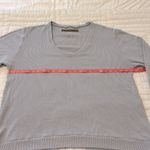 Enza Costa Oversized Slouchy Ribbed Long Sleeve Lounge Sweater Large Gray Blue Photo 6