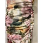 Black Halo Ruched Floral-print Cutout Gown In Petal Charm Sz M Photo 10